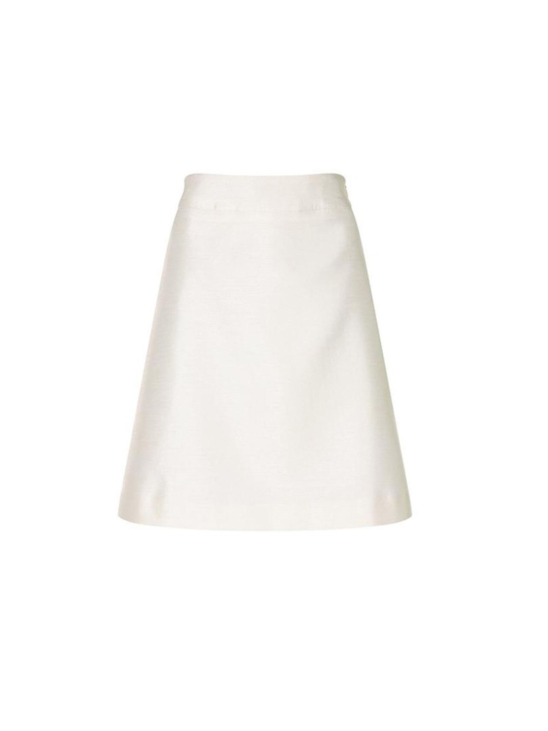 Line flair satin skirt (Ivory)