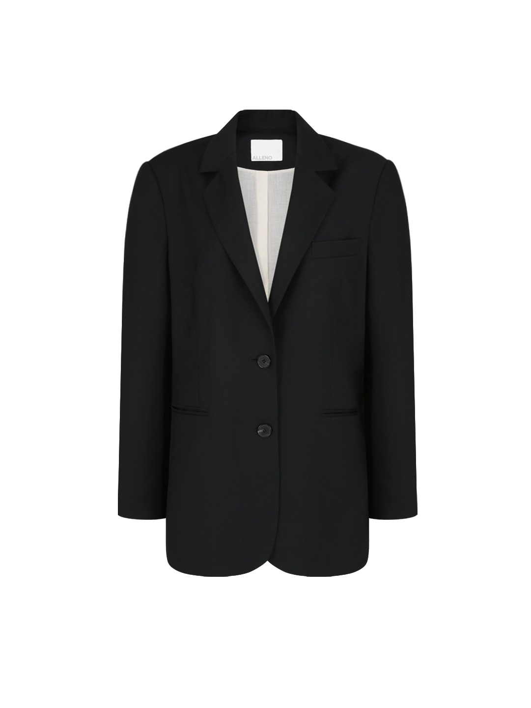 Row fit virgin wool jacket (Black)